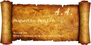 Augustin Apolló névjegykártya
