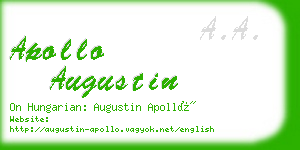 apollo augustin business card